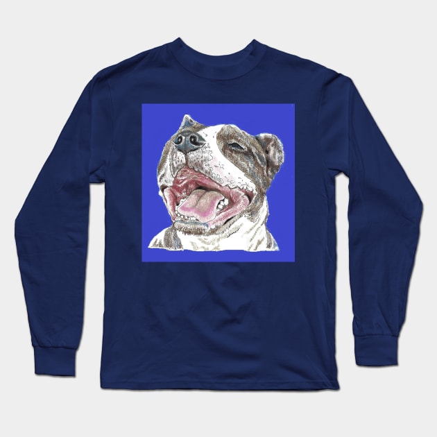 June, the rescue dog. Long Sleeve T-Shirt by Dr. Mary